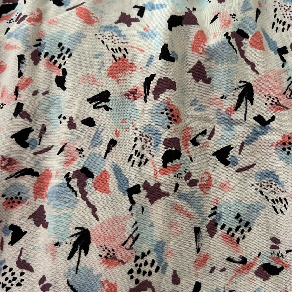 TORRID Long Tank Top Multi Color Abstract Print Ruffle Lace Details  Sz 3 EUC - Picture 2 of 16